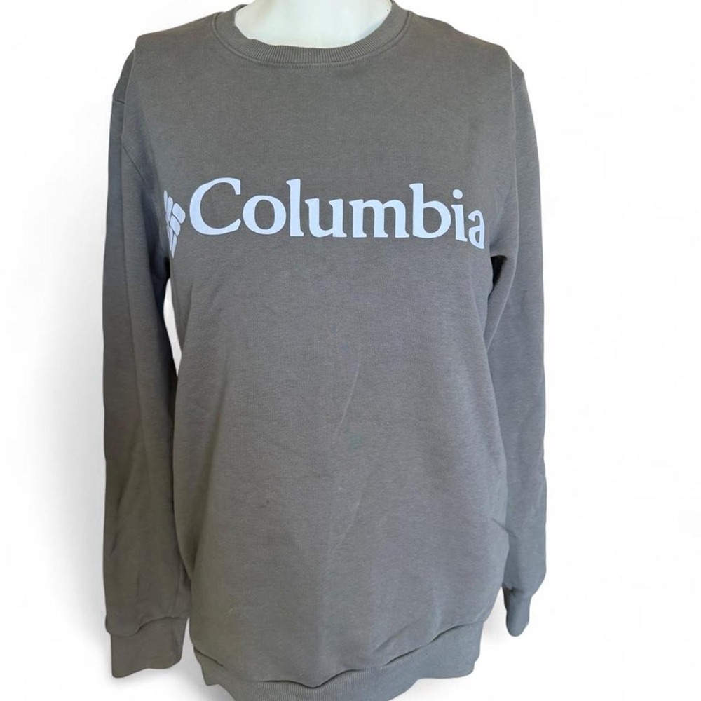 Columbia Sportswear Gray Sweatshirt with White Logo Size S